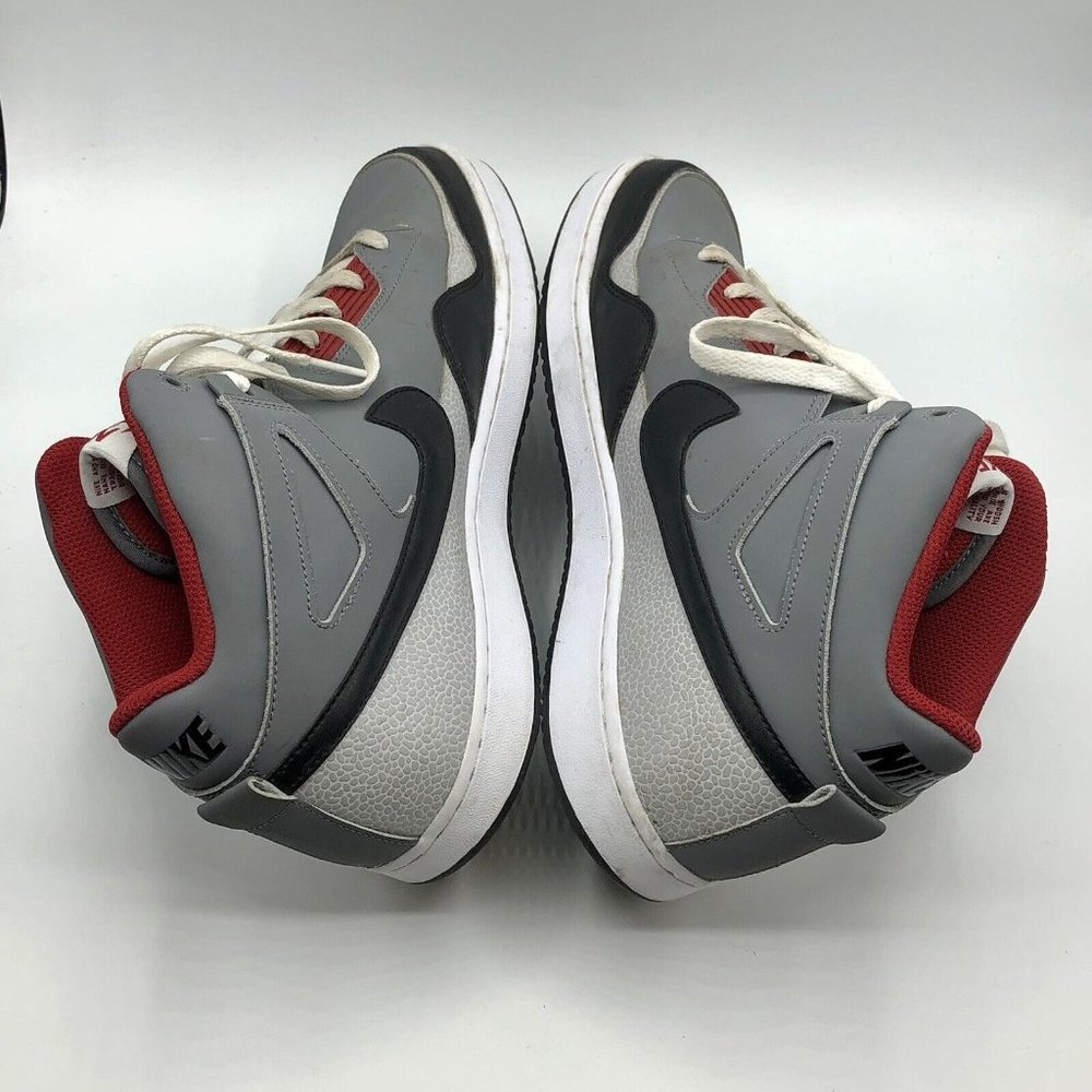 Nike Alphaballer Mid Sneaker Gray Red Basketball Men’s Shoe Size 10.5 487858-060 - Picture 5 of 12